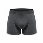 FABO Men's Cotton Classic Trunk - MG002 Dark Grey Melange