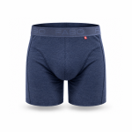 FABO Men's  Longer Length Cotton Classic Trunk - MG0021 Blue Melange