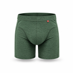 FABO Men's  Longer Length Cotton Classic Trunk - MG0022 Green Melange