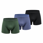 FABO Men's Cotton Classic Trunk Plus Size- MG0019 /Green Melange/Blue Melange /Black