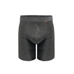 FABO Men's  Longer Length Cotton Classic Trunk - MG0020 Dark Grey Melange