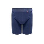 FABO Men's  Longer Length Cotton Classic Trunk - MG0021 Blue Melange